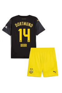 Fotbalové Dres Borussia Dortmund Maximilian Beier #14 Dětské Venkovní Oblečení 2024-25 Krátký Rukáv (+ trenýrky)